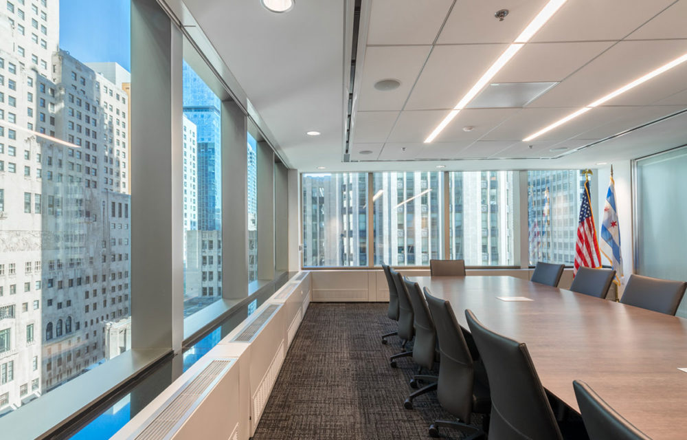 Boardroom within the CAR offices with view of skyline