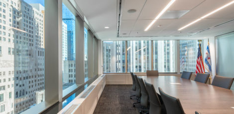 Boardroom within the CAR offices with view of skyline