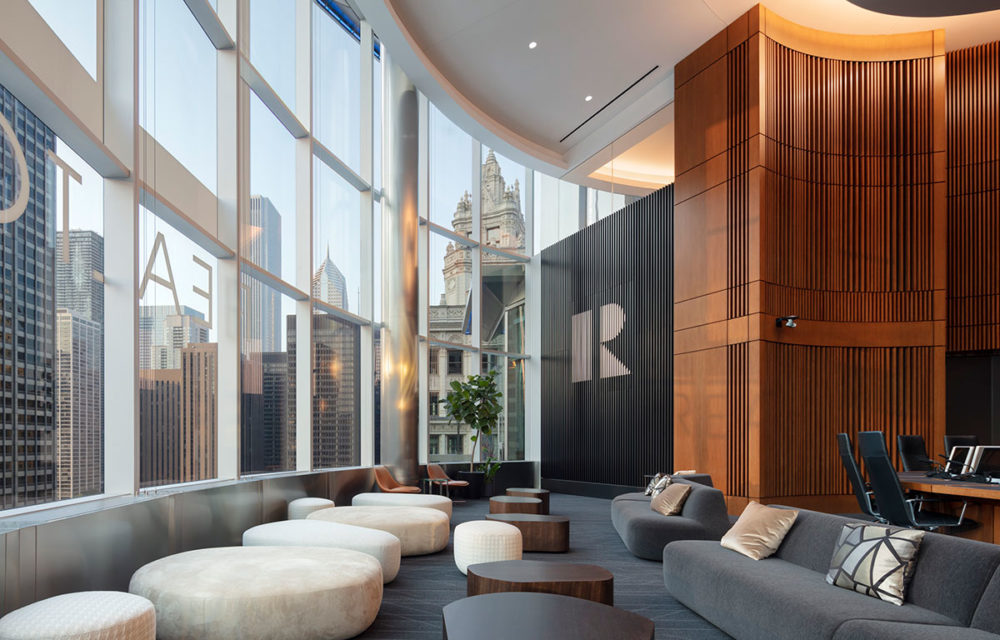 Board room seating area at the National Association of Realtor's building