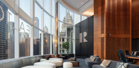 Board room seating area at the National Association of Realtor's building