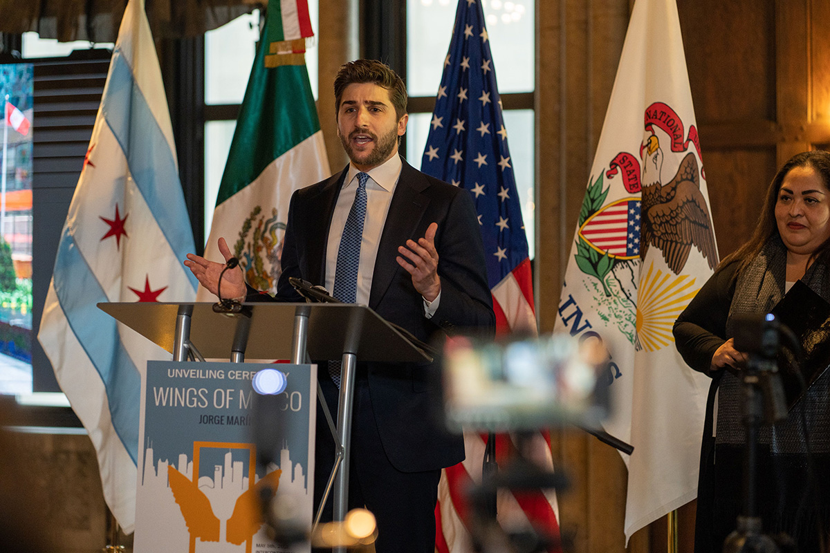 John Gagliardo speaks at a podium