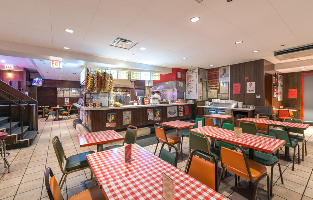 Table and bar seating at The Billy Goat Tavern