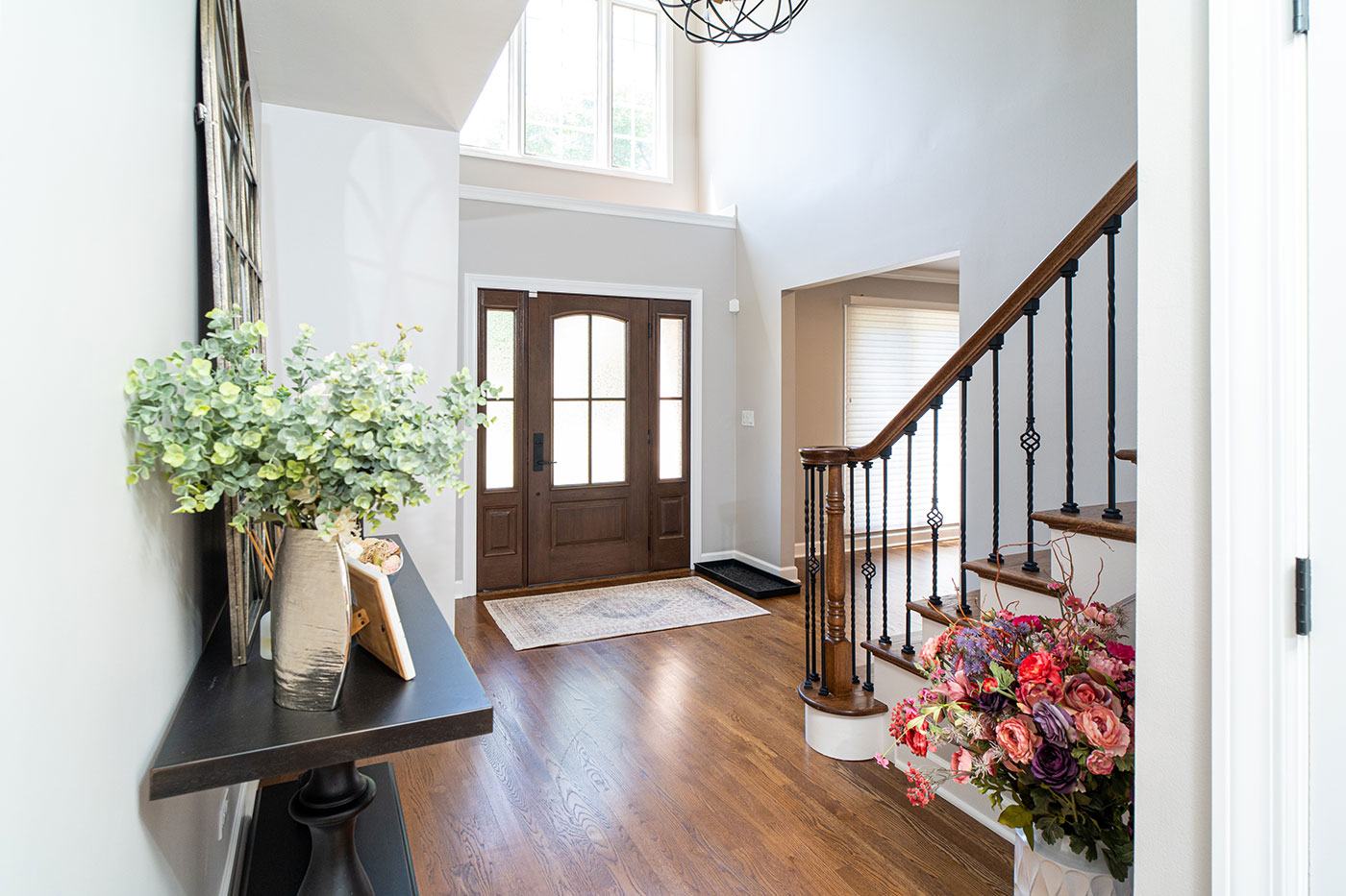 Remodeled entrance to Rolling Meadows home