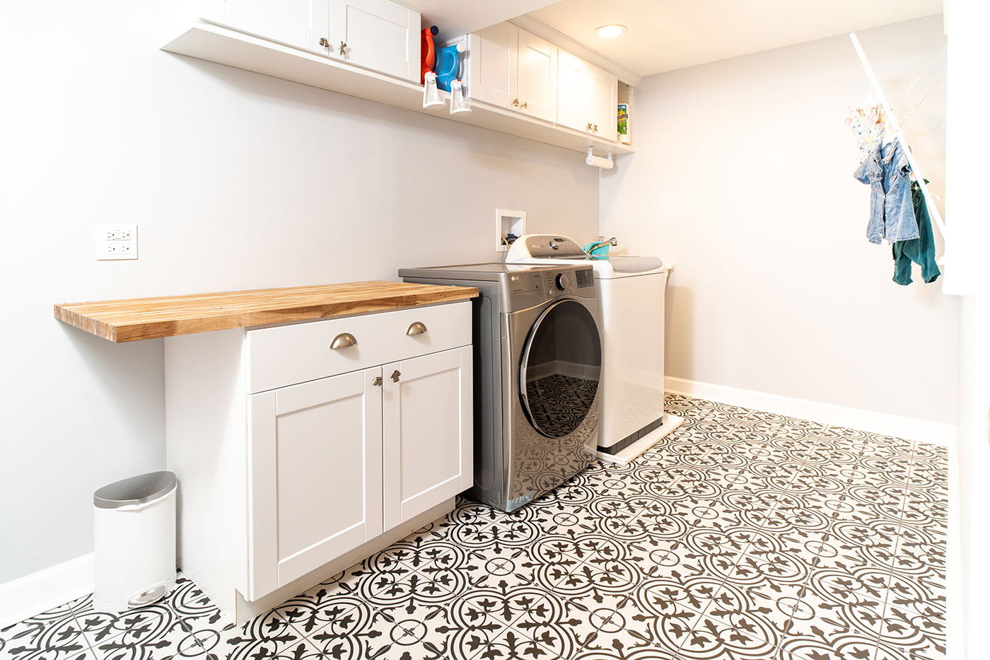Laundry room in Rolling Meadows home remodel