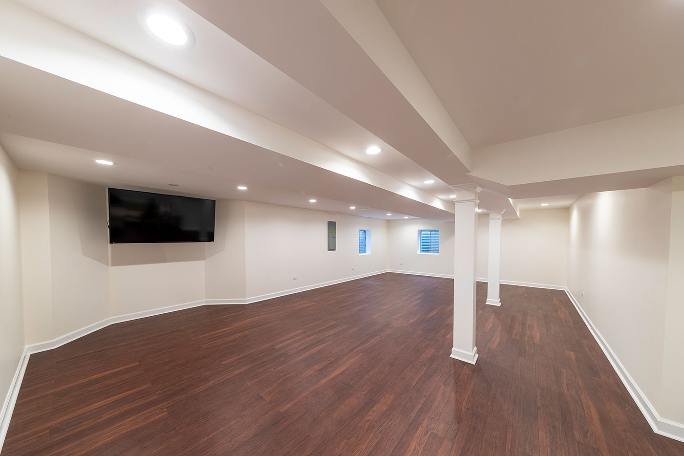 Basement remodel in Rolling Meadows home
