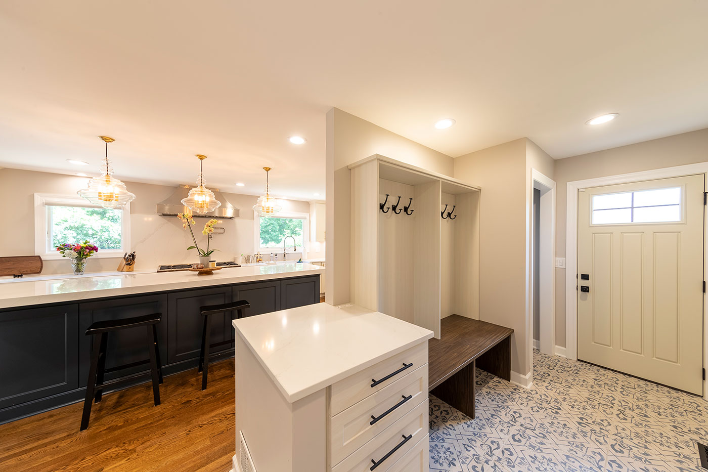 Remodeled mud room in Rolling Meadows home