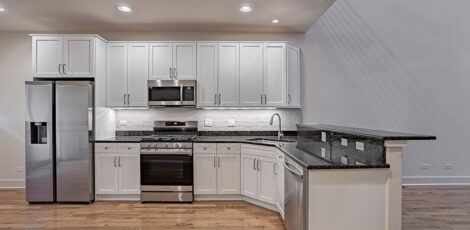 Modern kitchen upgrades within an Evanston apartment