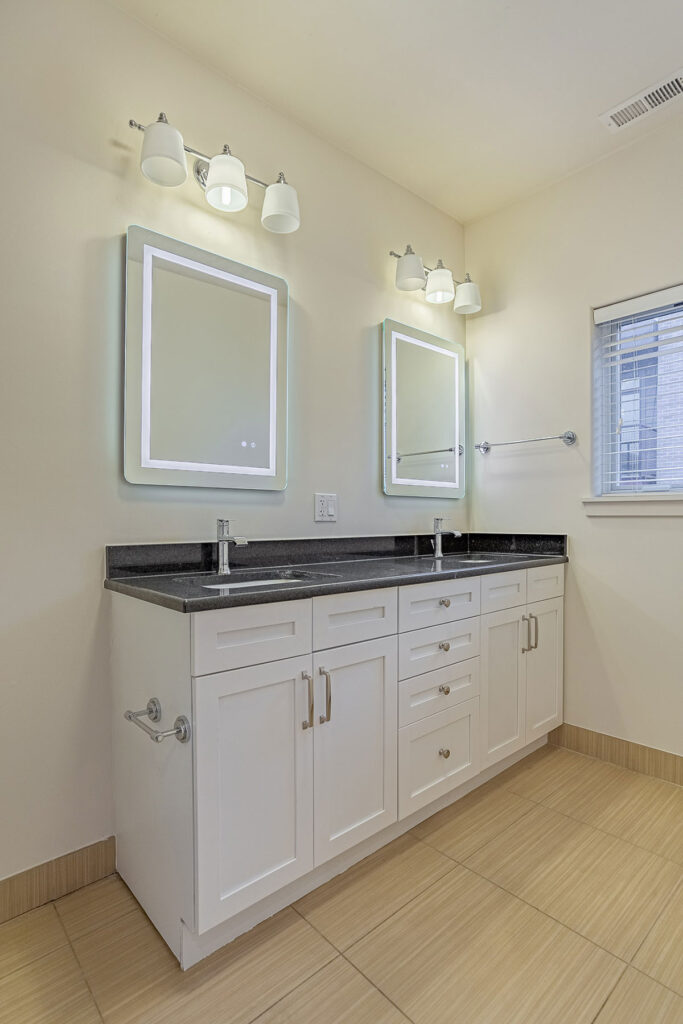 Bathroom renovations within an Evanston apartment