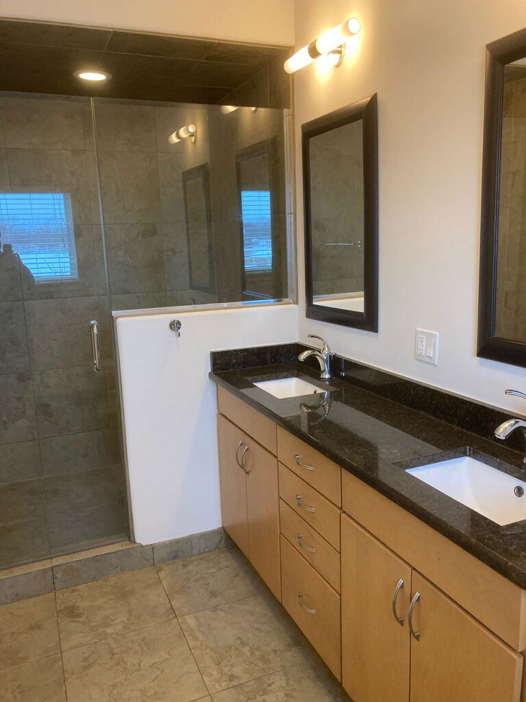 Evanston apartment bathroom prior to upgrades