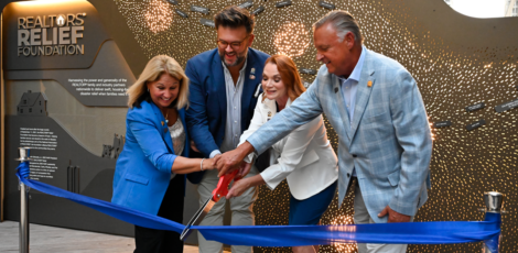 Ribbon cutting at Realtor Relief Plaza